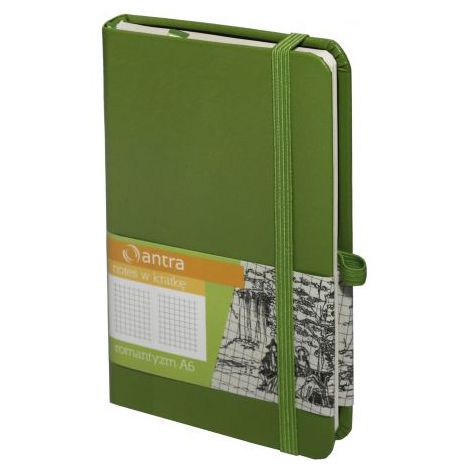 Notes Antra Romantyzm A6/80/80g kratka, Zielony